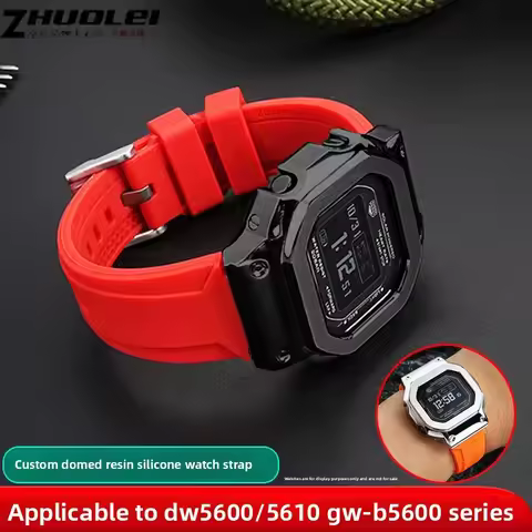 Soft Comfortable Silicone Strap Compatible with Casio G-Shock DW5600, 5610, GW-B5600 Square Watches