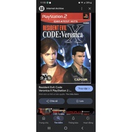 Game disc p s 2 resident evil code veronica