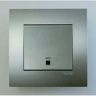 SCHNEIDER VIVACE 20A Heater Switch NEON - Aluminium Silver