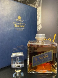 Johnnie Walker Blue Label 200th Anniversary Baccarat Decanter Cask Strength -60.5%abv Blended Malt Scotch Whisky Limited Edition 2007 Release