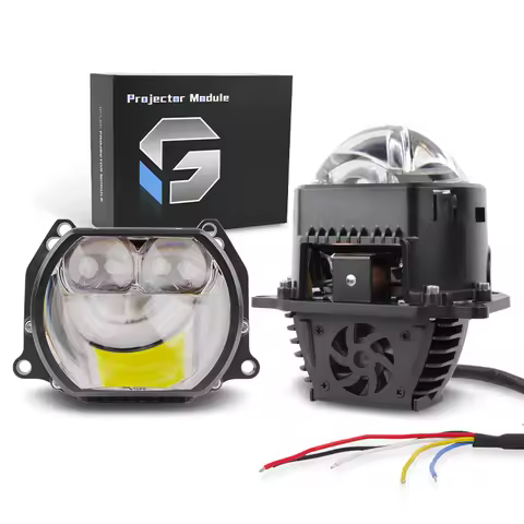 F1 12V High-Power White Bright Car Headlights 3.0 Dual Laser LED Projector Lens 130w 3 Inches Matrix