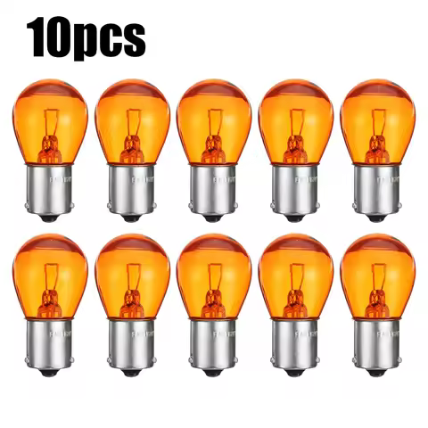 1/10Pcs 12V Car Indicator Light Brake Reverse Lamp Parking Light LED Bulbs 1156 BAU15S PY21W Amber Y