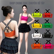 WOMEN'S TRAINING BRA WITH LETTERS, aerobics, gym, sport, many colors Sport Shirt Woman Sport Top