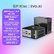 GMKtec EVO-X1 AMD Ryzen™ AI 9 HX 370 Window 11 Pro Mini PC 32GB LPDDR5X 1TB SSD XDNA 2 Architecture 