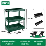 ISKU Trollies Bengkel Rak 3 Susun Trolly Trolley Perkakas Tools Trollies Bengkel Rak Bengkel Rak Per