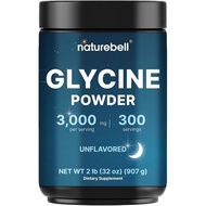 Glycine Powder, 300 Servings (2 lb) – 3,000 mg Free-Form Glycine Per Serving – Unflavored Pure Powde