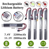 Battery 7.4V 11.1V 2000-2200mAh Rechargeable Lipo Battery for RC Toy Robot Water Gun Tamiya XT30 SM2