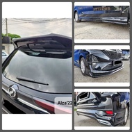 Perodua Alza 2022 Advanced GT Style Skirting Body Kit ABS Ready Stock