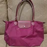 ORIGINAL Tas Longchamp Le Pliage Maroon Second Shoulder Bag