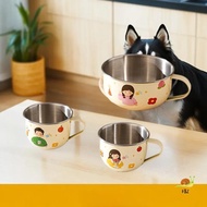 F&Z 80/220ml Stainless Steel Water Cup Mug For Kids Anti Scalding Milk Coffee Cup Cute Drinking Mug 