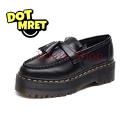 Dotmret 1461 QUAD New Thick Sole Shoes Leather Unisex Lofers Shoes Adrian Black Casual Shoes
