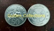 Koin 50 sen singapore 50 cent singapura edisi lama