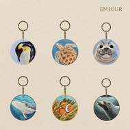 EMJOUR Double-Sided Embroidered Charm-Ocean Series (Lazy People Order Area)