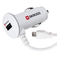 結業大減價 Skross - ［原箱10件］汽車充電器, 附帶 USB 插口 及 Micro USB 充電線 / 白色