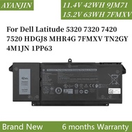 9JM71 7FMXV Laptop battery For Dell Latitude 5320 7320 7420 7520 HDGJ8 MHR4G 7FMXV TN2GY 4M1JN 1PP63