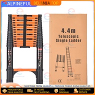 4.4M Telescopic Ladder Aluminum Folding Telescopic Single Ladder 4.4M Aluminum Folding Ladder