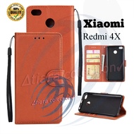 XIAOMI REDMI 4X FLIP LEATHER CASE PREMIUM-FLIP WALLET CASE KULIT UNTUK XIAOMI REDMI 4X - CASING DOMPET-FLIP COVER LEATHER-SARUNG BUKU HP