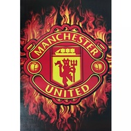 โปสเตอร์ แมนเชสเตอร์ยูไนเต็ด Manchester United แมนยู โลโก้ football ฟุตบอล รูป ภาพ ติดผนัง สวยๆ poster 88x60ซม.โดยประมาณ