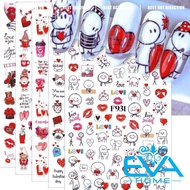 3D Nail Sticker Love Colection Icon Pattern Bigli Migli love And Pug Dog F930 / F931 / F932