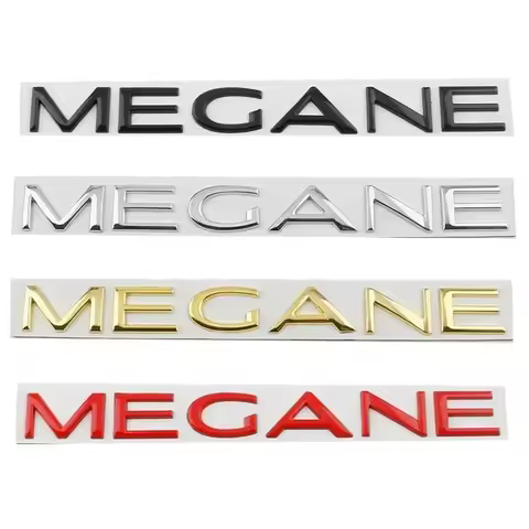 3D Car Metal Trunk Letters Words Logo Emblem Badge Decals Sticker For Renault Megane 1 2 3 4 5 RS GT