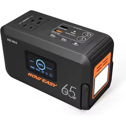 Compact 135W Power Station with 270W Surge, AC Outlet, 65W PD, 98Wh Battery for Camping and Emergenc