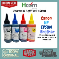 SaintInk Universal Refill Ink 100ml for Canon Hp Epson Brother Original (GI-790 GT51 GT52 GT53 T664 