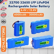 3.2V 6.4V 12.8V 32700 32650 LFP LiFePO4 Battery Pack Rechargeable Solar Light Battery with Protectio