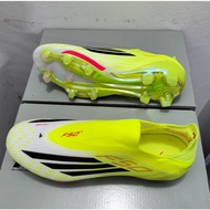 Football Shoes FG+ New Size39-45 Men's Outdoor Knitted Yellow White Sports Soccer Shoes 3PCM