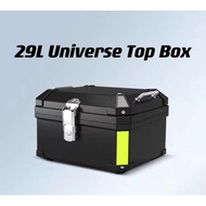 29L Motorcycle Top Box ABS Universal Motorcycle Storage Top Box Waterproof