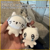 ARIN 2Pieces Soft Bag Pendant Plush Keychain Charm Cats Shape Bag Charm Plush Texture