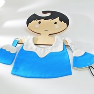 彌月禮盒 富士山系列 嬰兒圍兜 平安符袋 二合一奶嘴夾