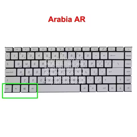 AR Keyboard For MSI Prestige 14 A10SC A10RB A10RAS A10RBS MS14C1 C2 Arabia White