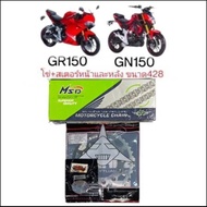 เลือกได้ โซ่สเตอร์ GPX GN150/GR150 14/15-38/40(เลือกได้)428/120*ข้อหนา* 1ชุด3ชิ้น เทียม(vmt+sky+msd/