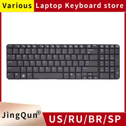 US/Russian Keyboard For HP CQ60 BLACK New Laptop NSK-HAA01 MP-08A93US-442 90.4AH07.S01 WA1 V091430AS