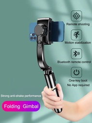 มือถือ สมาร์ทโฟนบลูทู ธ Stabilizer มือถือพร้อมขาตั้งกล้อง Selfie Stick Gimbal พับได้สำหรับสมาร์ทโฟน Xiaomi iPhone
