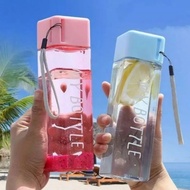 MY BOTTLE BOX 500ml BPA Free Unique Square Hanging Strap Water Bottle Ezzy