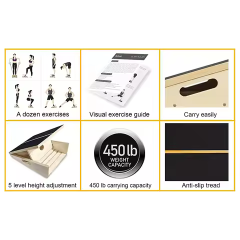 [NEW!ABKG】 Wooden Slant Board Adjustable Incline Board And Calf Stretcher Slant Board With Non-Slip 