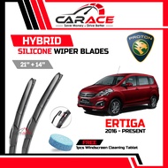 PROTON ERTIGA 2016-PRESENT |  CARACE Hybrid Silicone Wiper Blade 21"+14" U-Hook Wiper Ertiga Front