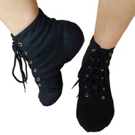 XY！High-Top Canvas Jazz Boots Soft Bottom Dance Shoes New Practice Shoes Men's and Women's Modern Dance Shoe Ballet Shoe