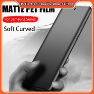 Soft Curved Matte PET Film for Samsung Galaxy S22 S21 S20 S10 S9 S8 Note 20 10 9 8 Plus Ultra Anti Fingerprint Frosted Screen Protector Film