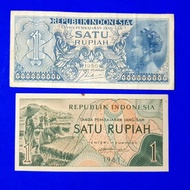 Koleksi Uang Lama INDONESIA. 1 Rupiah (2 lembar) tahun 1956 &amp; 1961