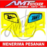 RIGHT SIDE GLASS BLOCK STICKER TRU CANTERKiri LEMON YELLOW GLASS STICKER TRUCK GLASS BLOCK STICKER C