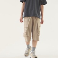 立體口袋工裝短褲