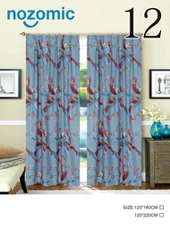 Semi Blackout Rod Curtain Langsir 2in1 Window Door Flower Floral Plain Design  Langsir Tingkap Pintu