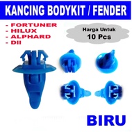 10 Pcs Fortuner bodykit buttons Fortuner fender buttons hilux alphard bodykit clips
