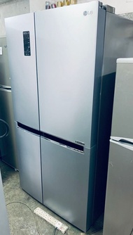 對門大容量雪櫃 LG GC-B247SLUV 銀色 179CM高 100%正常---包送貨 安裝 // 二手雪櫃 * 冰箱 * 電器*refrigerator