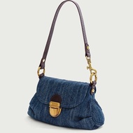 Cuvea Korres Retro Contrast Color Denim Underarm Bag 2023 Pleated All-Match Shoulder Messenger Bag F