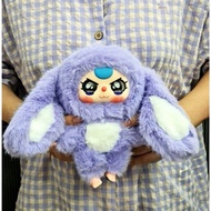 Baby three rabbit 1000% baby three rabbit keychain with lop-eared ears, high-quality plastic face, d