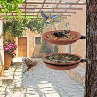BUCKS Bird Feeder Large Capacity 2pcs Hanging Adjustable Removable Outdoor Bird Bath Bowl
