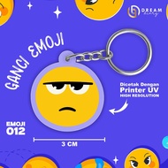 GANTUNGAN [ EMOJI 012 ] Emoticon Keychain Wedding Souvenir Birthday/ - Cute Acrylic Emoji Keychain